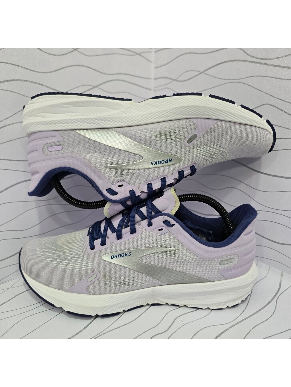 Brooks Launch 9 Mujer US 9.5 B Tenis Running Lila Azul 1203731B588